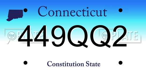 449QQ2 Connecticut License Plate