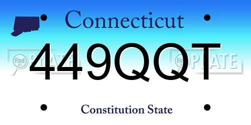 449QQT Connecticut License Plate