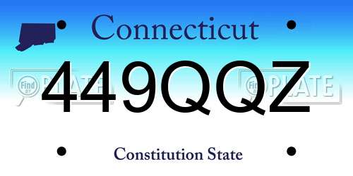 449QQZ Connecticut License Plate
