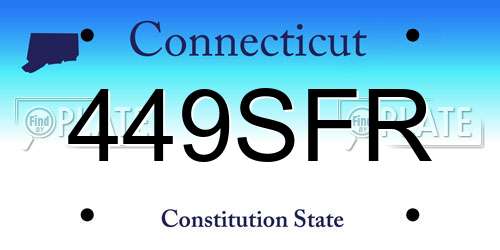 449SFR Connecticut License Plate