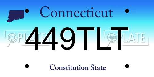 449TLT Connecticut License Plate
