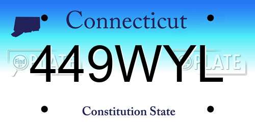449WYL Connecticut License Plate