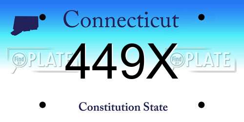 449X Connecticut License Plate