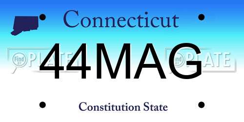 44MAG Connecticut License Plate