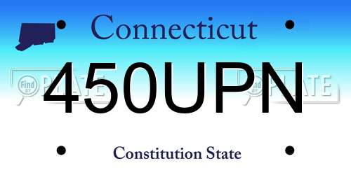 450UPN Connecticut License Plate