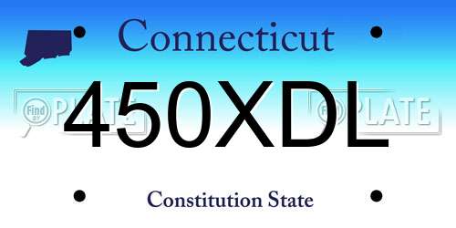 450XDL Connecticut License Plate