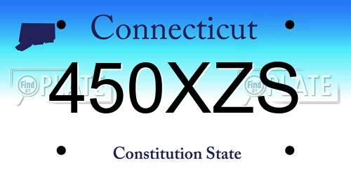 450XZS Connecticut License Plate