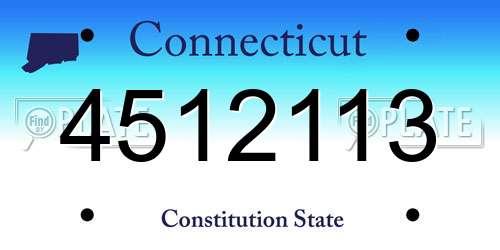 4512113 Connecticut License Plate
