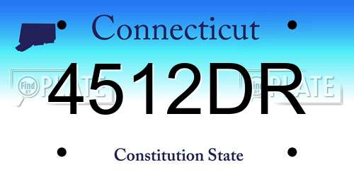4512DR Connecticut License Plate