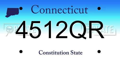 4512QR Connecticut License Plate