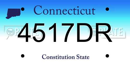 4517DR Connecticut License Plate
