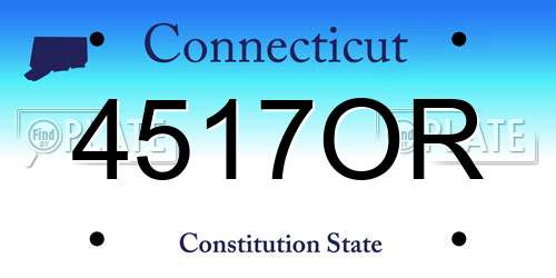 4517OR Connecticut License Plate
