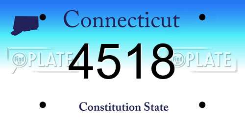 4518 Connecticut License Plate