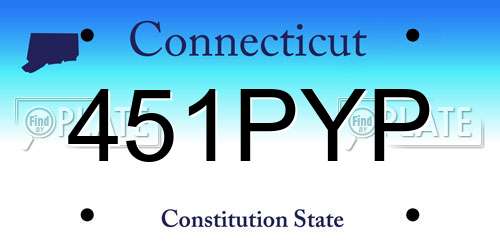 451PYP Connecticut License Plate