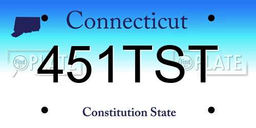 451TST Connecticut License Plate