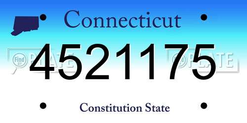4521175 Connecticut License Plate