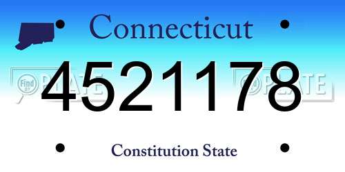 4521178 Connecticut License Plate