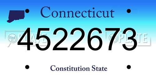 4522673 Connecticut License Plate