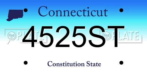4525ST Connecticut License Plate