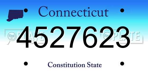 4527623 Connecticut License Plate