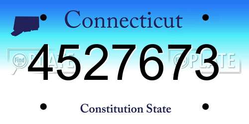 4527673 Connecticut License Plate