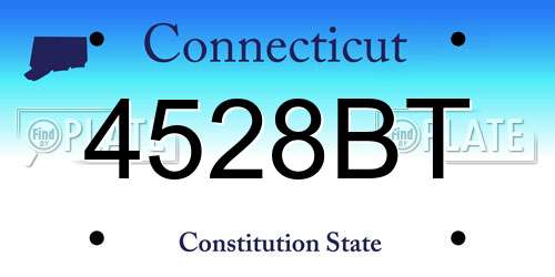 4528BT Connecticut License Plate