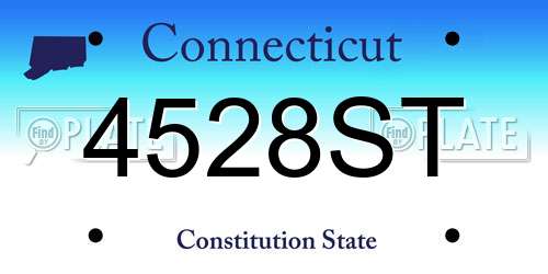 4528ST Connecticut License Plate