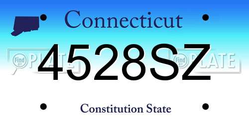 4528SZ Connecticut License Plate