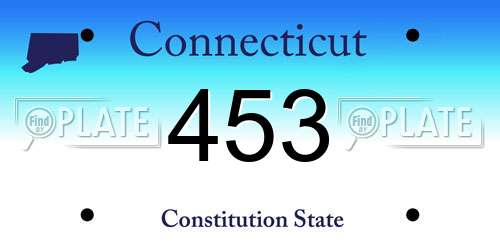 453 Connecticut License Plate