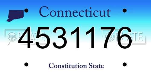4531176 Connecticut License Plate