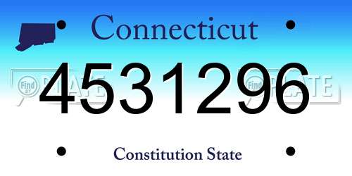 4531296 Connecticut License Plate