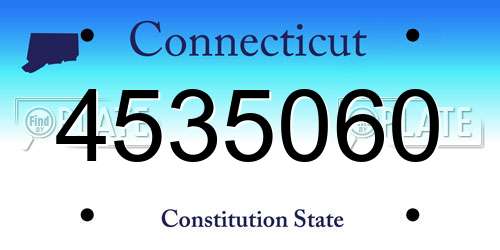 4535060 Connecticut License Plate