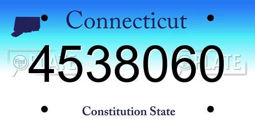 4538060 Connecticut License Plate
