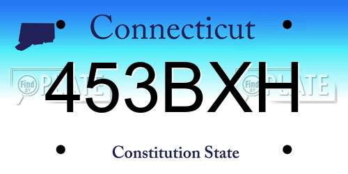 453BXH Connecticut License Plate