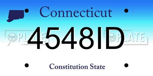 4548ID Connecticut License Plate