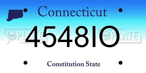 4548IO Connecticut License Plate