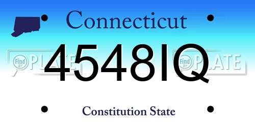 4548IQ Connecticut License Plate