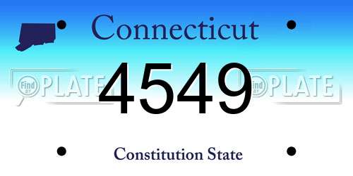 4549 Connecticut License Plate