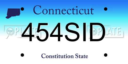 454SID Connecticut License Plate