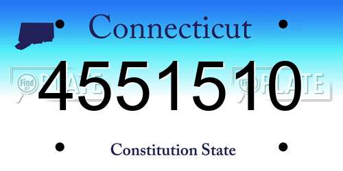 4551510 Connecticut License Plate