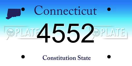 4552 Connecticut License Plate
