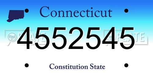4552545 Connecticut License Plate