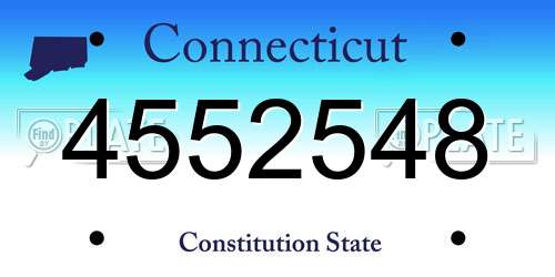 4552548 Connecticut License Plate