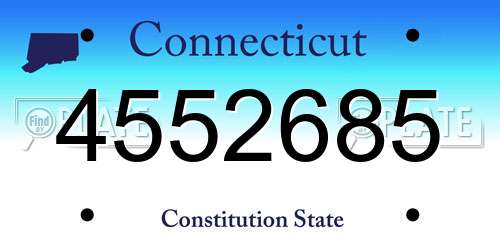 4552685 Connecticut License Plate