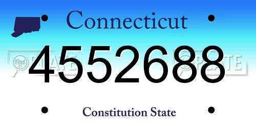 4552688 Connecticut License Plate