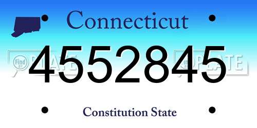 4552845 Connecticut License Plate