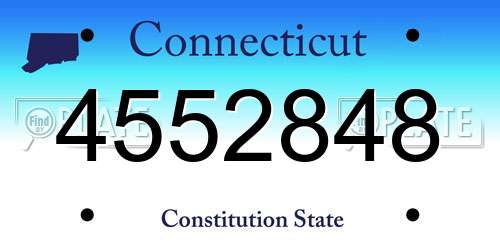 4552848 Connecticut License Plate