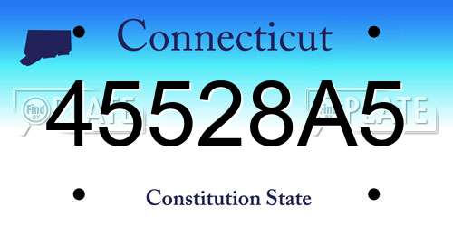 45528A5 Connecticut License Plate