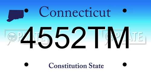 4552TM Connecticut License Plate