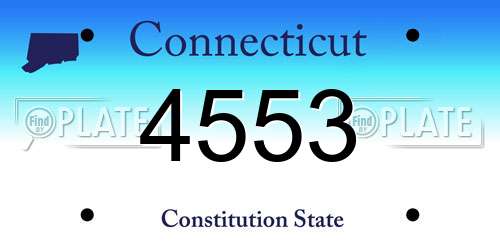 4553 Connecticut License Plate